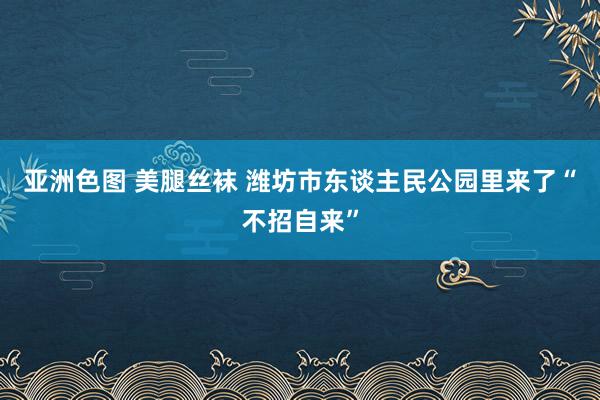 亚洲色图 美腿丝袜 潍坊市东谈主民公园里来了“不招自来”