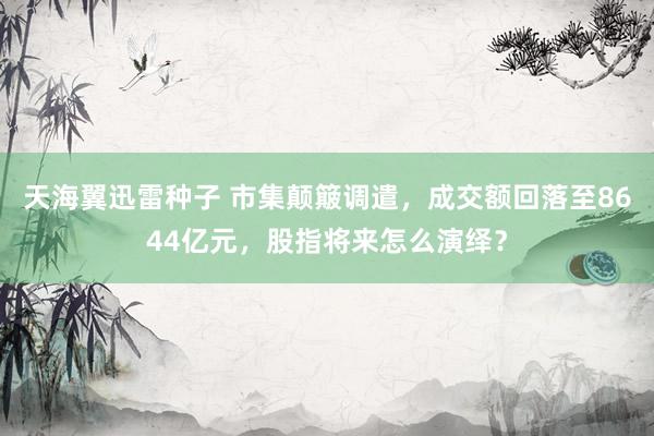 天海翼迅雷种子 市集颠簸调遣，成交额回落至8644亿元，股指将来怎么演绎？