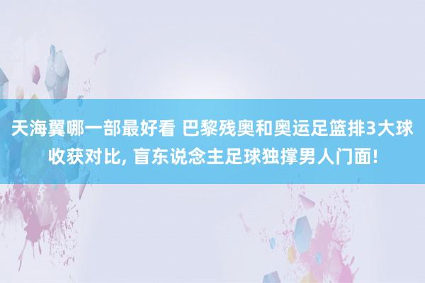 天海翼哪一部最好看 巴黎残奥和奥运足篮排3大球收获对比， 盲东说念主足球独撑男人门面!