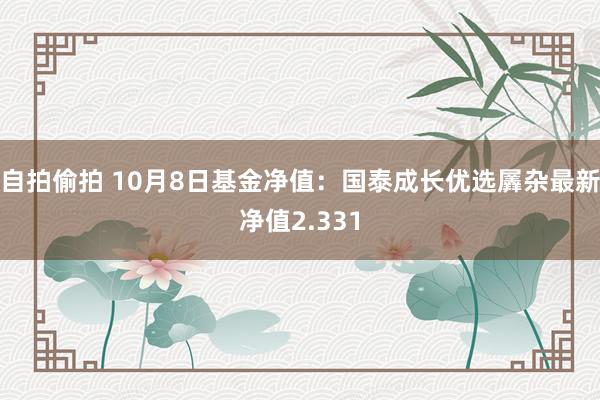 自拍偷拍 10月8日基金净值：国泰成长优选羼杂最新净值2.331