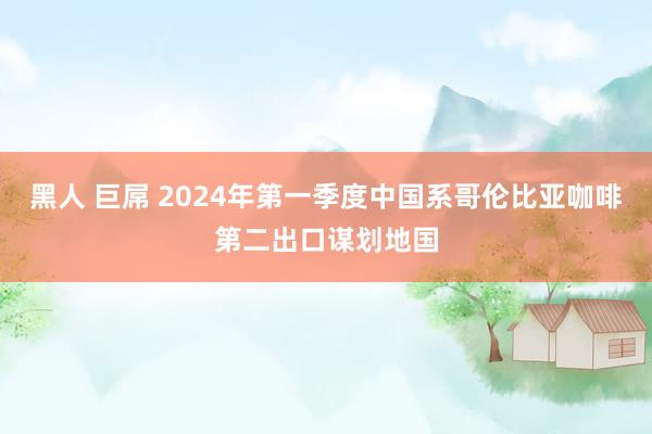 黑人 巨屌 2024年第一季度中国系哥伦比亚咖啡第二出口谋划地国