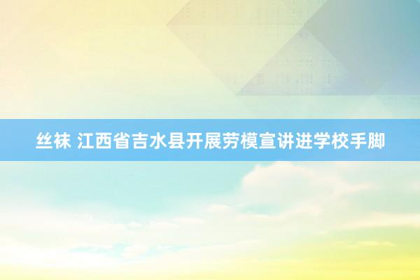 丝袜 江西省吉水县开展劳模宣讲进学校手脚