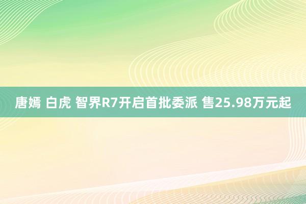 唐嫣 白虎 智界R7开启首批委派 售25.98万元起