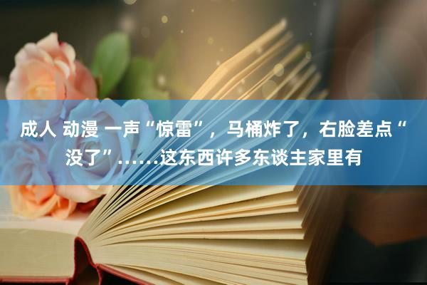 成人 动漫 一声“惊雷”，马桶炸了，右脸差点“没了”……这东西许多东谈主家里有