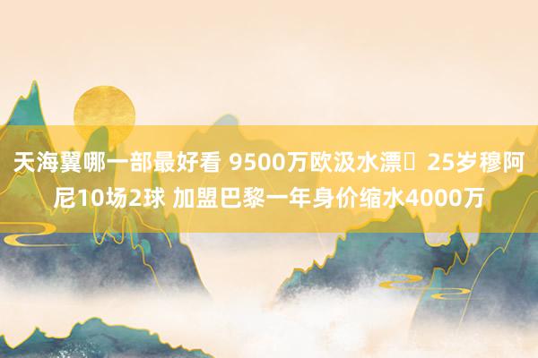 天海翼哪一部最好看 9500万欧汲水漂❓25岁穆阿尼10场2球 加盟巴黎一年身价缩水4000万