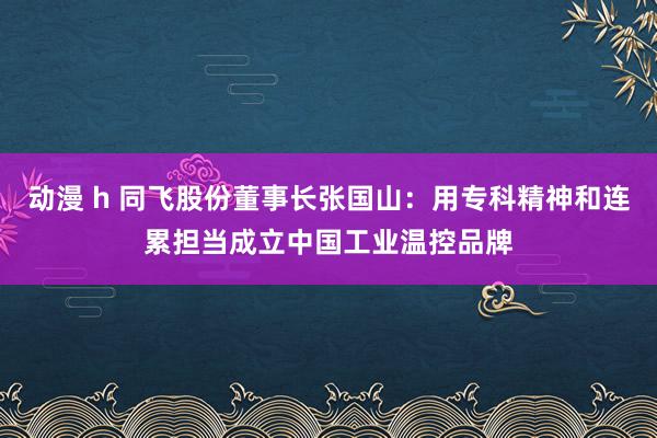 动漫 h 同飞股份董事长张国山：用专科精神和连累担当成立中国工业温控品牌