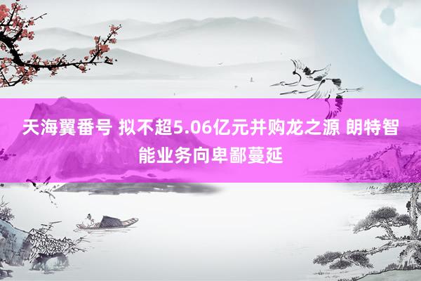 天海翼番号 拟不超5.06亿元并购龙之源 朗特智能业务向卑鄙蔓延