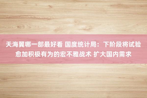 天海翼哪一部最好看 国度统计局：下阶段将试验愈加积极有为的宏不雅战术 扩大国内需求