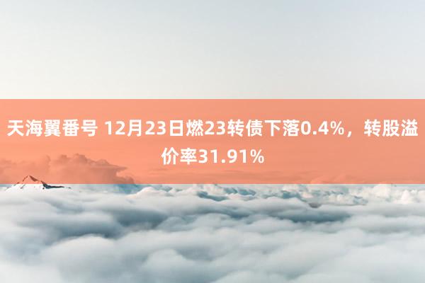 天海翼番号 12月23日燃23转债下落0.4%，转股溢价率31.91%