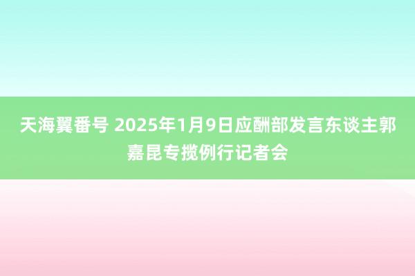 天海翼番号 2025年1月9日应酬部发言东谈主郭嘉昆专揽例行记者会