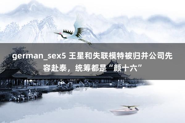 german_sex5 王星和失联模特被归并公司先容赴泰，统筹都是“颜十六”