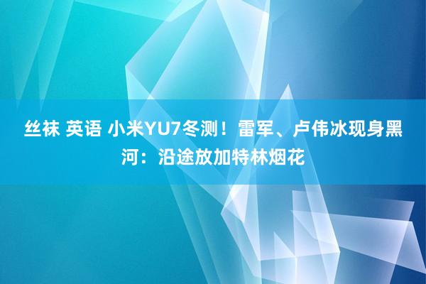 丝袜 英语 小米YU7冬测！雷军、卢伟冰现身黑河：沿途放加特林烟花